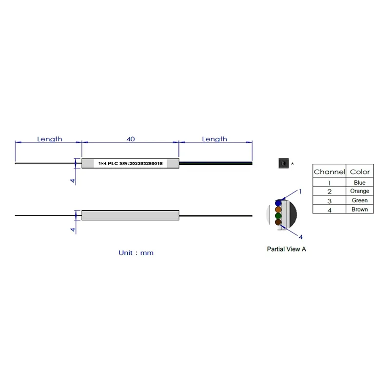 1 * 4 1 * 8 plc splitter (uhlobo olungenalutho lwefiber)