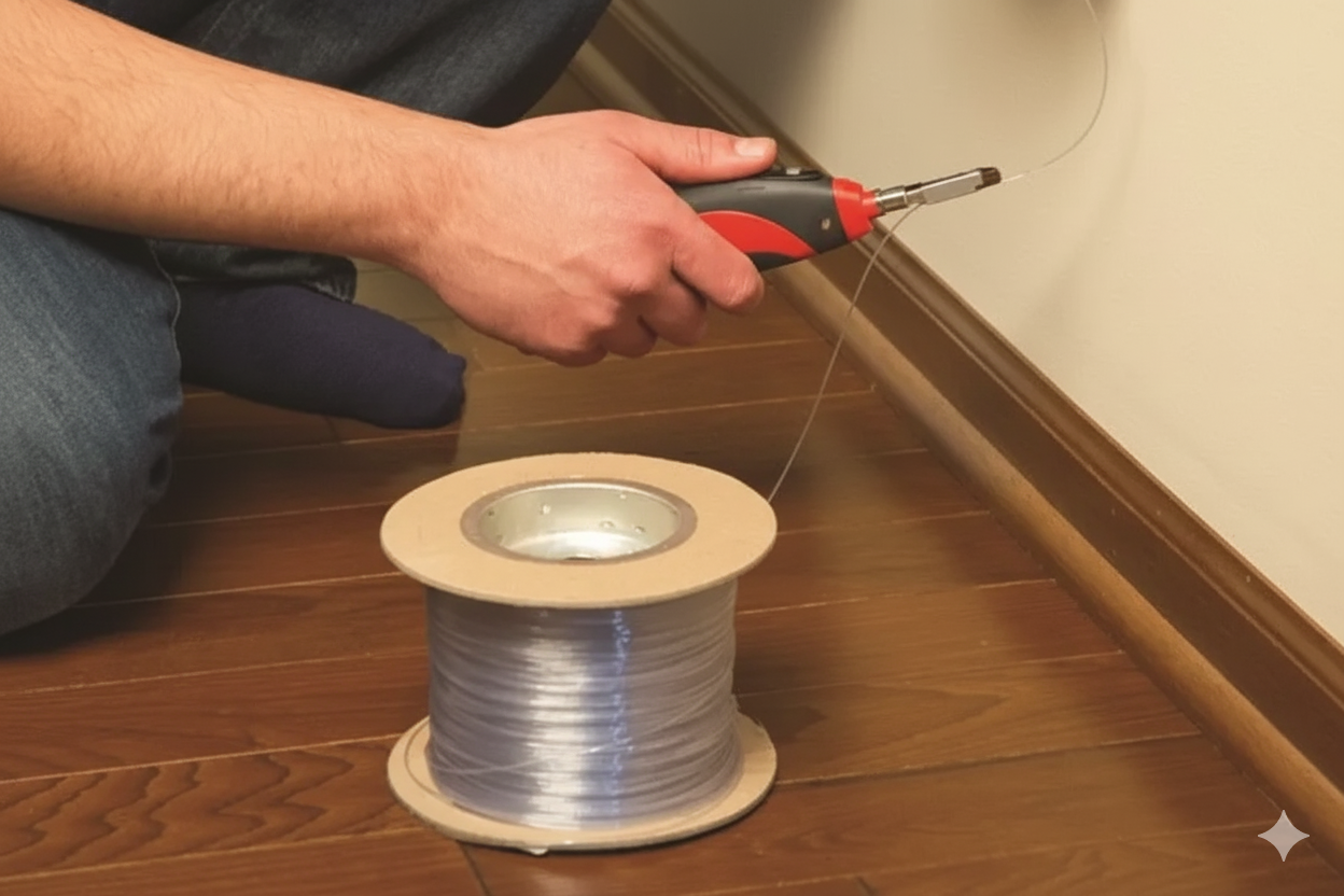 Ungayifaka kanjani i-FTTH Invisible fiber optic cable?