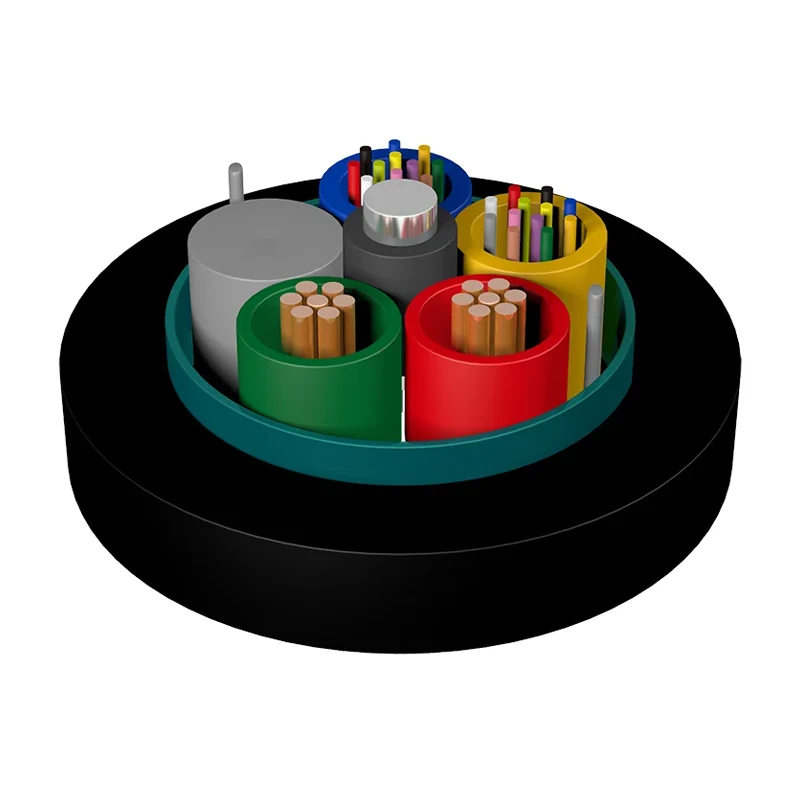 I-Hybrid Optical and Electrical Stranded Couse Cable GDTS